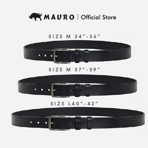 Mauro Genuine Leather Men Needle Buckle Belt