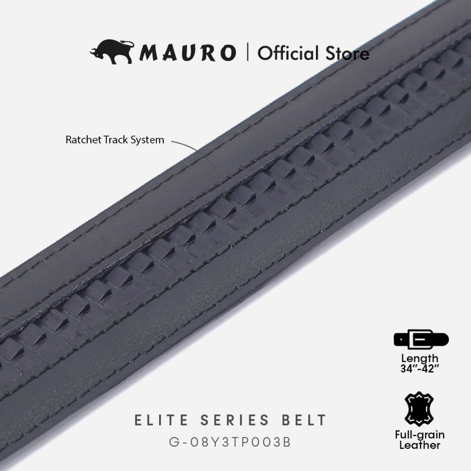 MAURO Elite Series Men's Leather Belt Automatic Buckle 08Y3TP003B