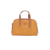 Arrow Ladies Two Tone Suede Synthetic Leather Boston Handbag