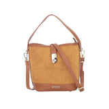 Arrow Ladies Two Tone Suede Synthetic Leather Bucket Bag