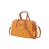 Arrow Ladies Two Tone Suede Synthetic Leather Boston Handbag