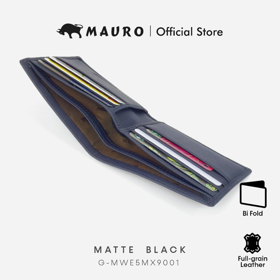 MAURO RFID🔐 Men Leather Wallet With Rfid Bi Fold Wallet Dompet Lembu Asli Dompet Kulit Lelaki Beg Duit Lelaki