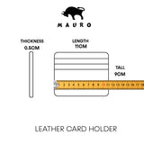 MAURO Personalised Leather Card Holder Business Card Holder Credit Card Holder Name Card Holder Dompet Kad Wallet