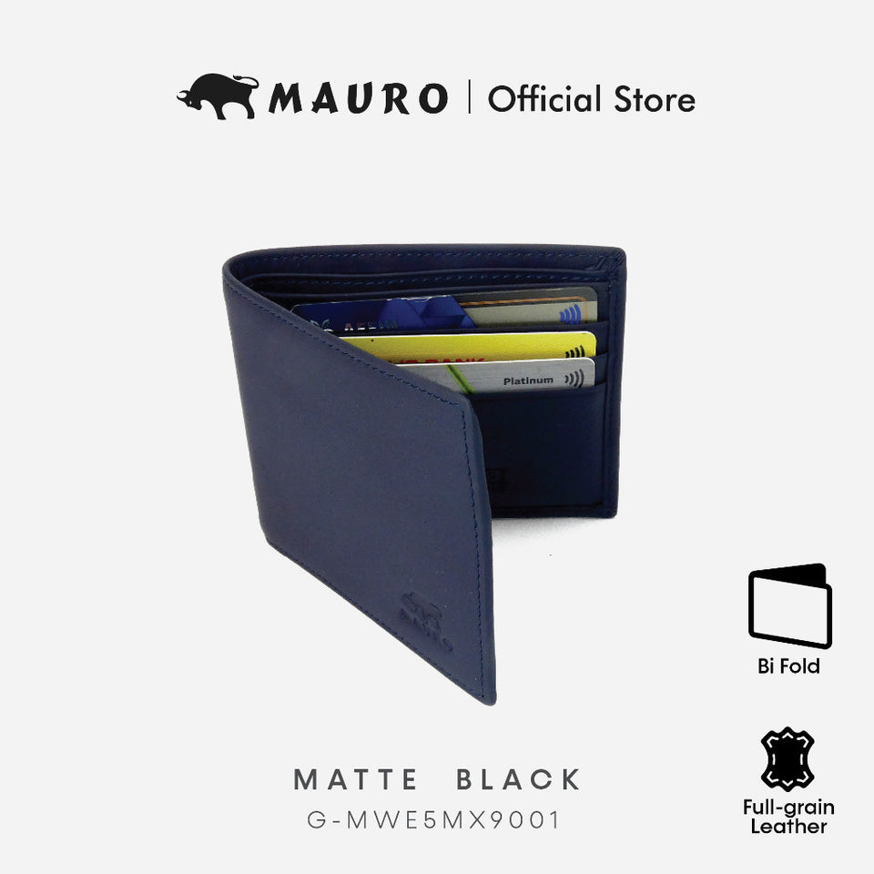 MAURO RFID🔐 Men Leather Wallet With Rfid Bi Fold Wallet Dompet Lembu Asli Dompet Kulit Lelaki Beg Duit Lelaki