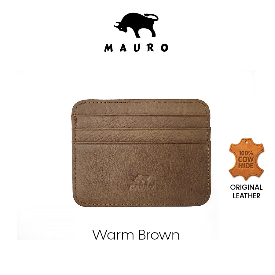 MAURO Personalised Leather Card Holder Business Card Holder Credit Card Holder Name Card Holder Dompet Kad Wallet