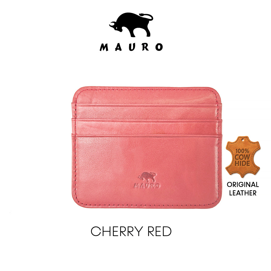 MAURO Personalised Leather Card Holder Business Card Holder Credit Card Holder Name Card Holder Dompet Kad Wallet