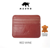 MAURO Personalised Leather Card Holder Business Card Holder Credit Card Holder Name Card Holder Dompet Kad Wallet