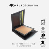 MAURO Genuine Leather Tri Fold Compact Wallet With RFID Block Protection