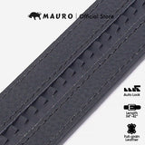 MAURO 100% Pure Leather Men'S Belt Auto Buckle, Man Leather Belt Tali Pinggang Lelaki Kulit Asli Tahan Lasak