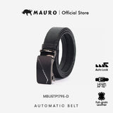 MAURO 100% Pure Leather Men'S Belt Auto Buckle, Man Leather Belt Tali Pinggang Lelaki Kulit Asli Tahan Lasak