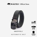 MAURO 100% Pure Leather Men'S Belt Auto Buckle, Man Leather Belt Tali Pinggang Lelaki Kulit Asli Tahan Lasak