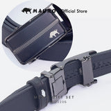 MAURO Men's Leather Gift Set Wallet & Belt Dompet & Tali Pinggang Kulit Asli | Hadiah Lelaki Elegan & Premium