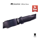 MAURO Men’s Leather Belt Automatic Buckle Ratchet Belt Tali Pinggang Kulit Tulen Lelaki Auto Lock Buckle 2 and Buckle 3