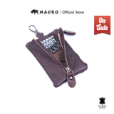 MAURO Genuine Leather Coin Purse Men Women Mini Wallet Small Key Pouch Beg Duit Syiling Kulit Lembu Asli 100% Original