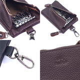 MAURO Genuine Leather Coin Purse Men Women Mini Wallet Small Key Pouch Beg Duit Syiling Kulit Lembu Asli 100% Original