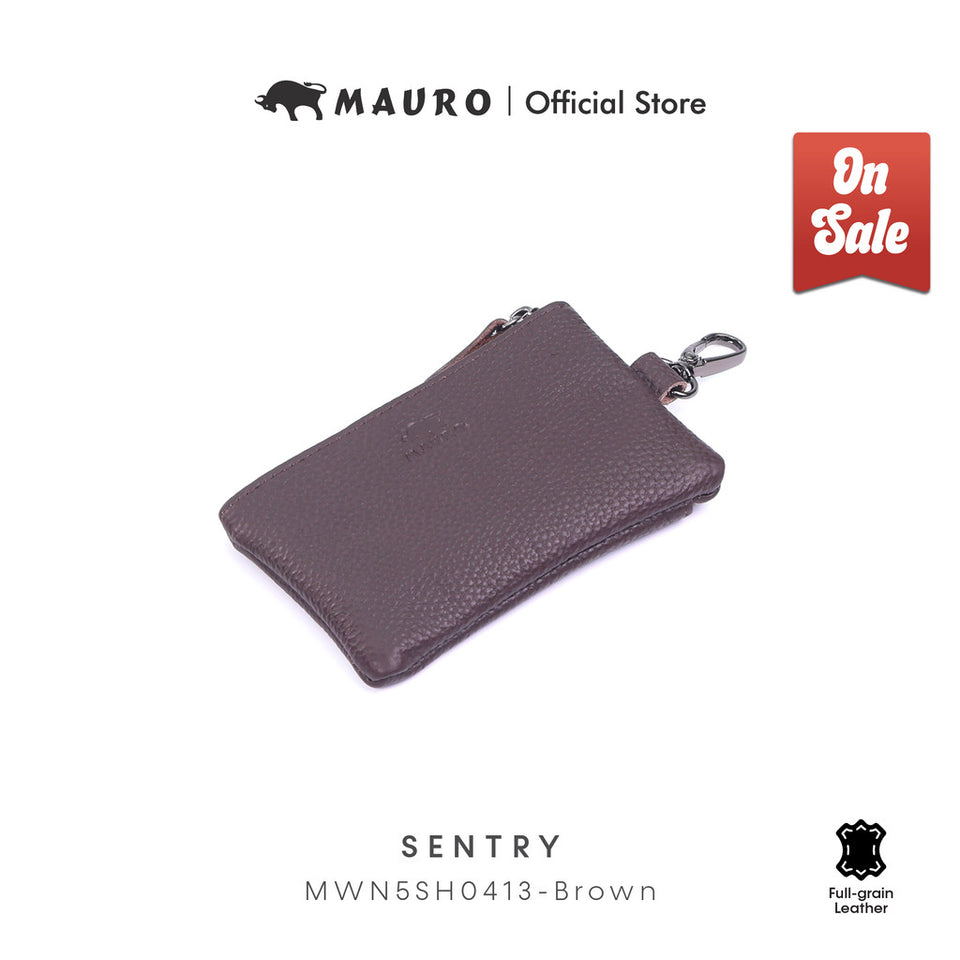 MAURO Genuine Leather Coin Purse Men Women Mini Wallet Small Key Pouch Beg Duit Syiling Kulit Lembu Asli 100% Original