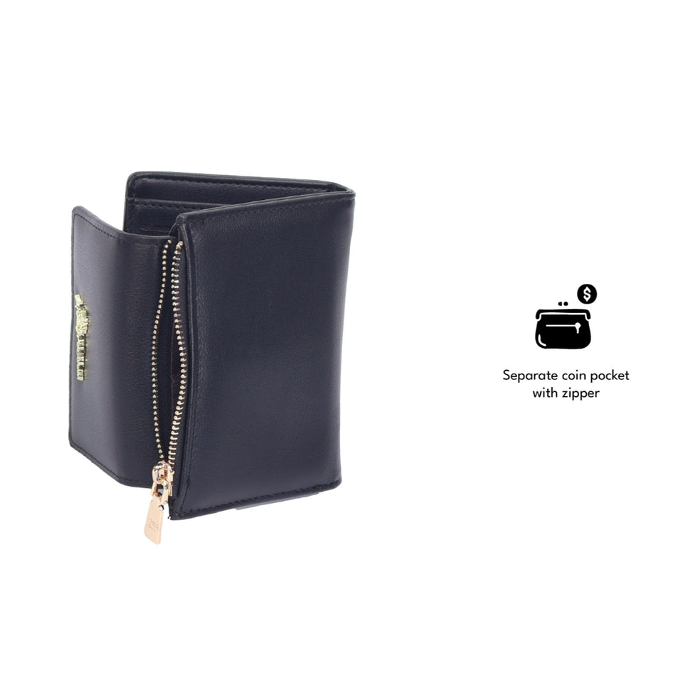 iPOLO East Compact Synthetic Leather Ladies Mini Wallet Zipper Purse