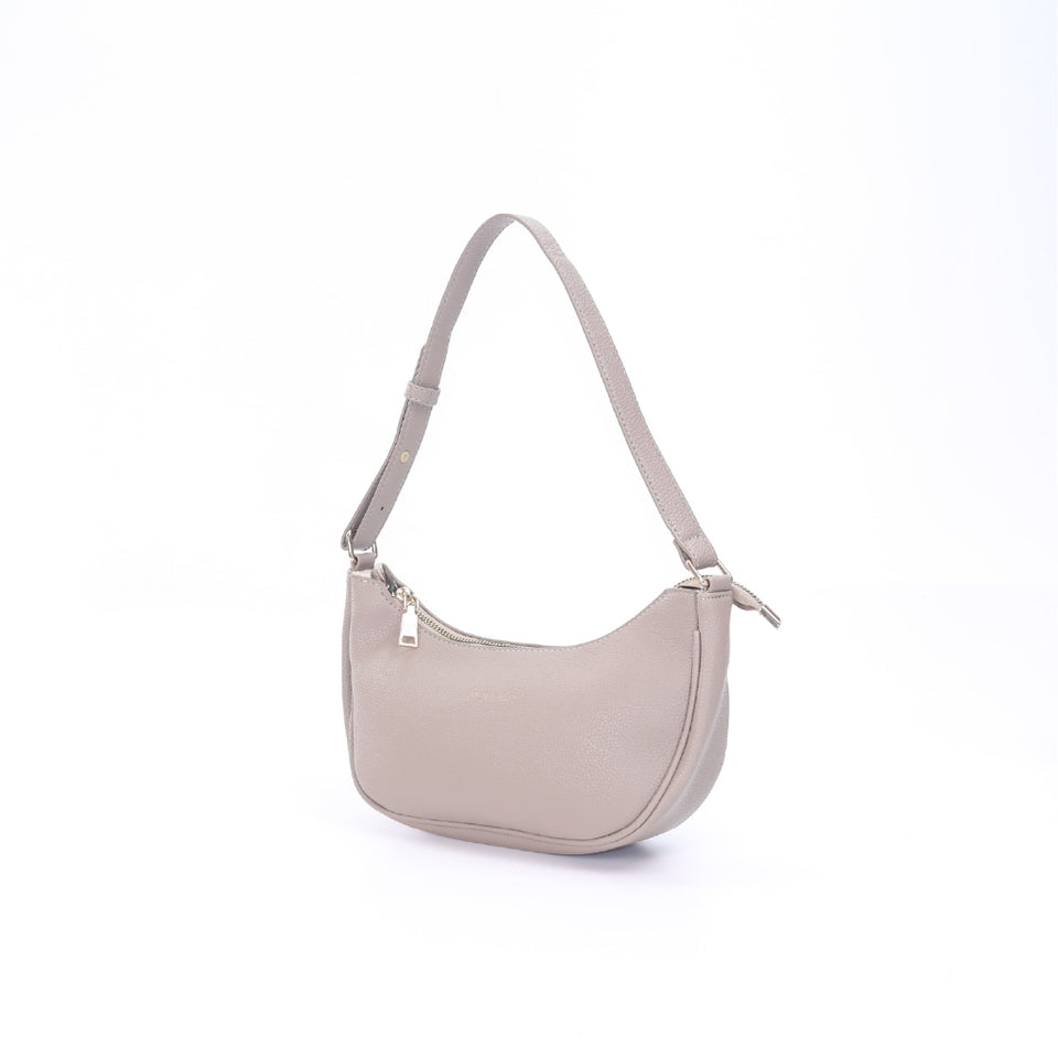 iPOLO East Synthetic Pebbled Leather Ladies Crescent Crossbody Shoulder Bag
