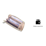 iPOLO East Ladies Synthetic Leather Lychee Texture Long Zipper Purse Dompet Panjang Zip Wanita