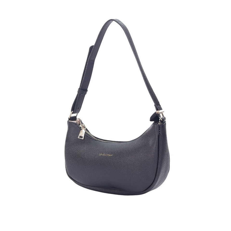iPOLO East Synthetic Pebbled Leather Ladies Crescent Crossbody Shoulder Bag