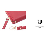iPOLO East Ladies Synthetic Leather Toothpick Texture Long Zipper Purse Dompet Panjang Zip Wanita