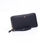 iPOLO East Ladies Synthetic Leather Toothpick Texture Long Zipper Purse Dompet Panjang Zip Wanita