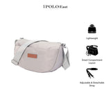 iPOLO East Metro Nylon Collection Ladies Half Moon Crossbody Bag