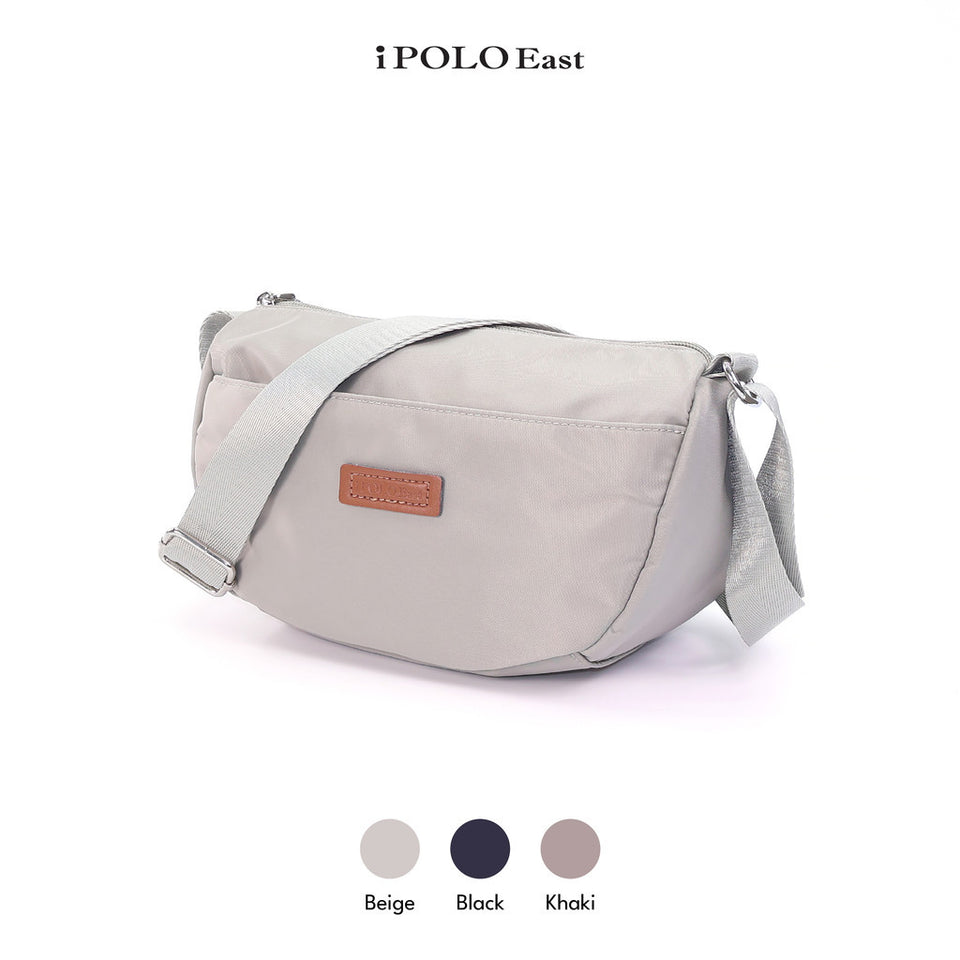 iPOLO East Metro Nylon Collection Ladies Half Moon Crossbody Bag