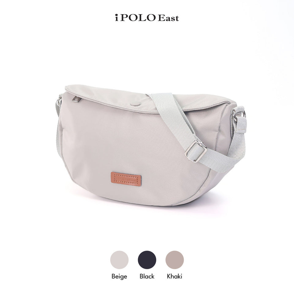iPOLO East Metro Nylon Collection Ladies Half Moon Crossbody Bag