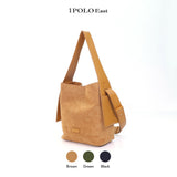 iPOLO EAST Suede Ladies Large Crossbody Bag Shoulder Bag Women Beg Tangan Wanita Shoulder Bag Casual Bucket