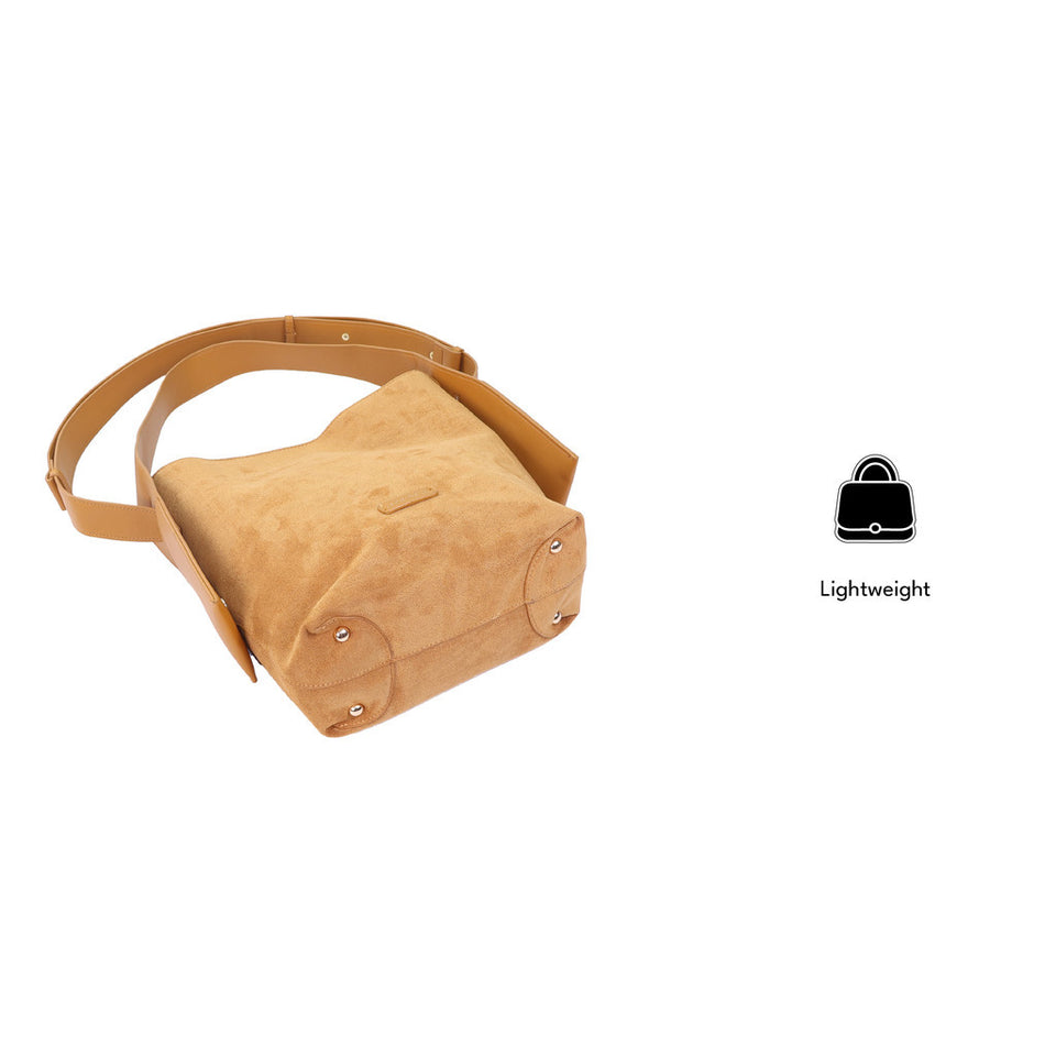 iPOLO EAST Suede Ladies Large Crossbody Bag Shoulder Bag Women Beg Tangan Wanita Shoulder Bag Casual Bucket