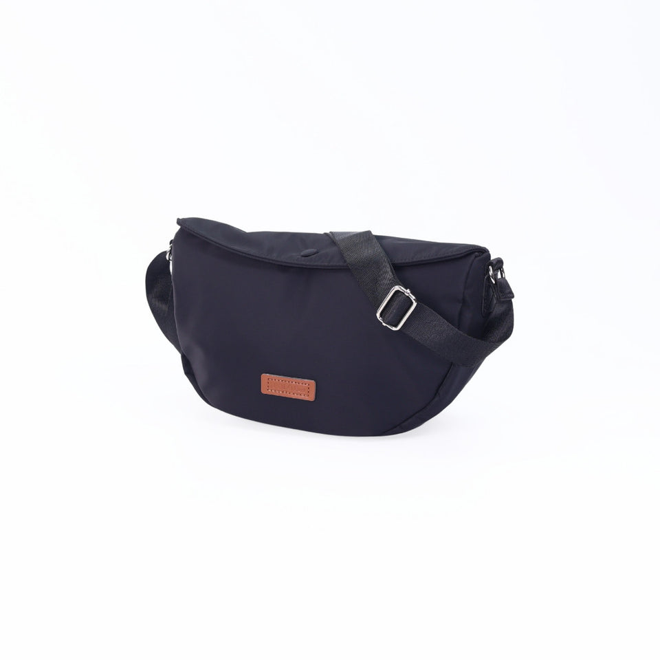 iPOLO East Metro Nylon Collection Ladies Half Moon Crossbody Bag
