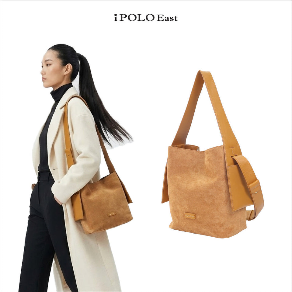 iPOLO EAST Suede Ladies Large Crossbody Bag Shoulder Bag Women Beg Tangan Wanita Shoulder Bag Casual Bucket