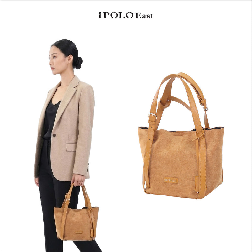 iPOLO EAST Suede Ladies Small Crossbody Bag Sling Bag Women Beg Tangan Wanita Shoulder Bag Casual Bucket