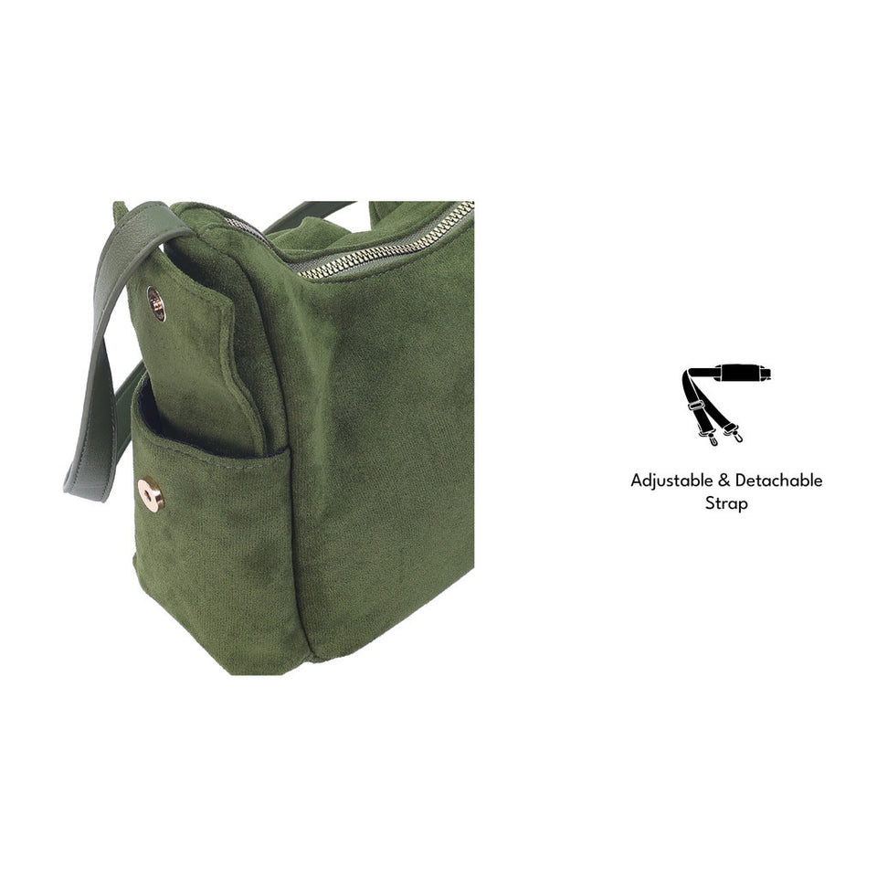 iPOLO EAST Suede Ladies Crossbody Bag Sling Bag Women Beg Tangan Wanita Shoulder Bag Casual Messenger