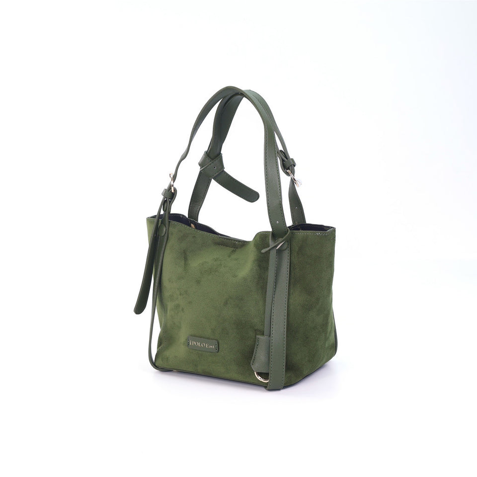 iPOLO EAST Suede Ladies Small Crossbody Bag Sling Bag Women Beg Tangan Wanita Shoulder Bag Casual Bucket