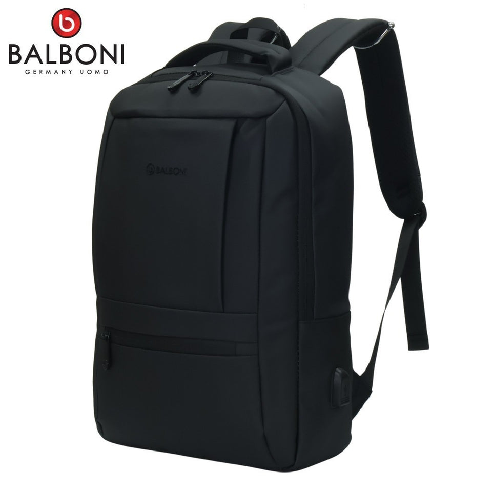BALBONI Unisex Travel Laptop Backpack with USB Charging Port