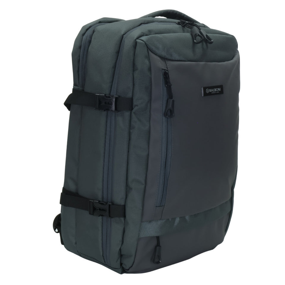 BALBONI Unisex Oxford Fabric Travel Laptop Backpack with USB Charging Port