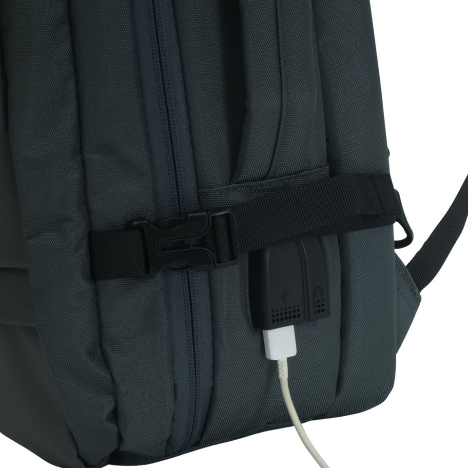 BALBONI Unisex Oxford Fabric Travel Laptop Backpack with USB Charging Port