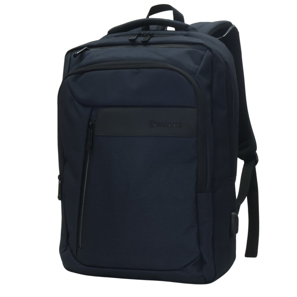 BALBONI Unisex Oxford Fabric Travel Laptop Backpack with USB Charging Port
