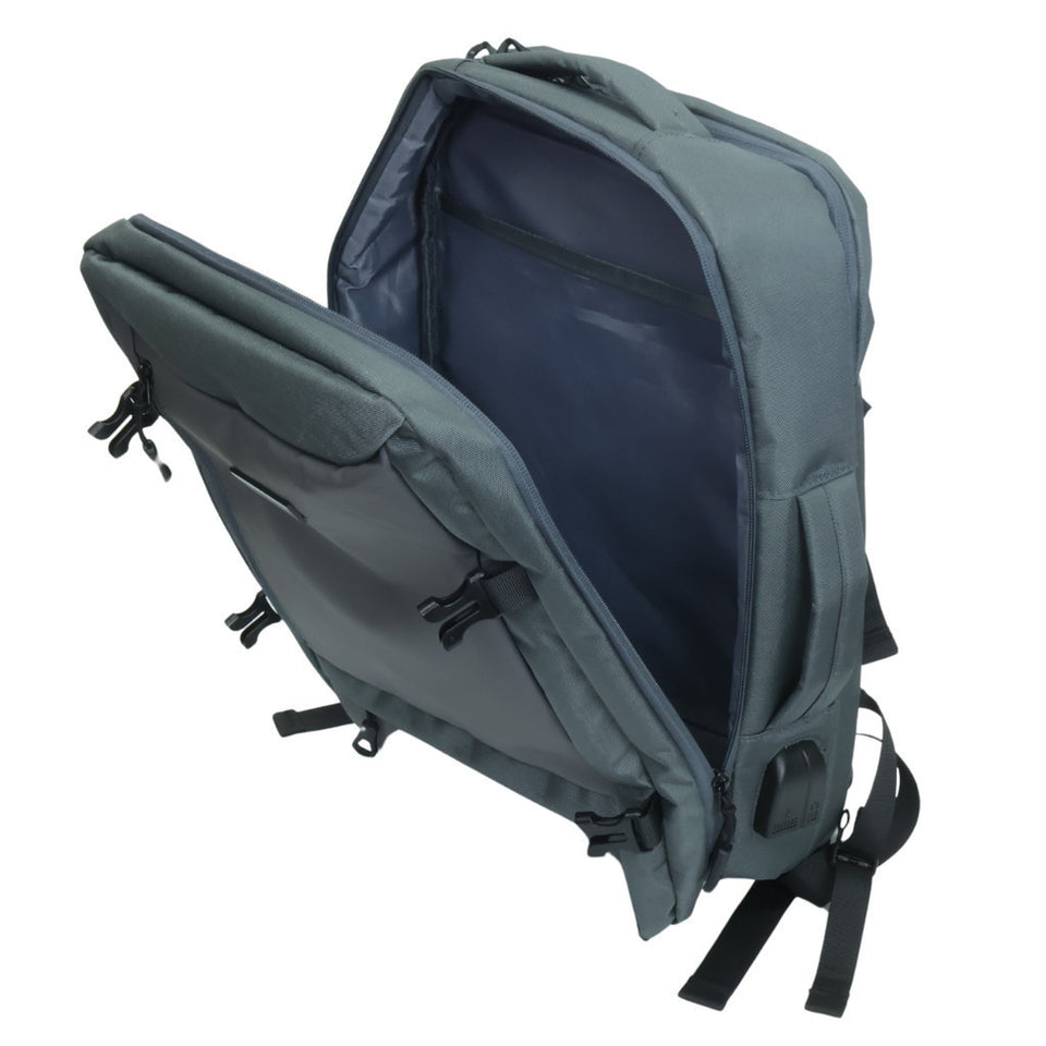BALBONI Unisex Oxford Fabric Travel Laptop Backpack with USB Charging Port