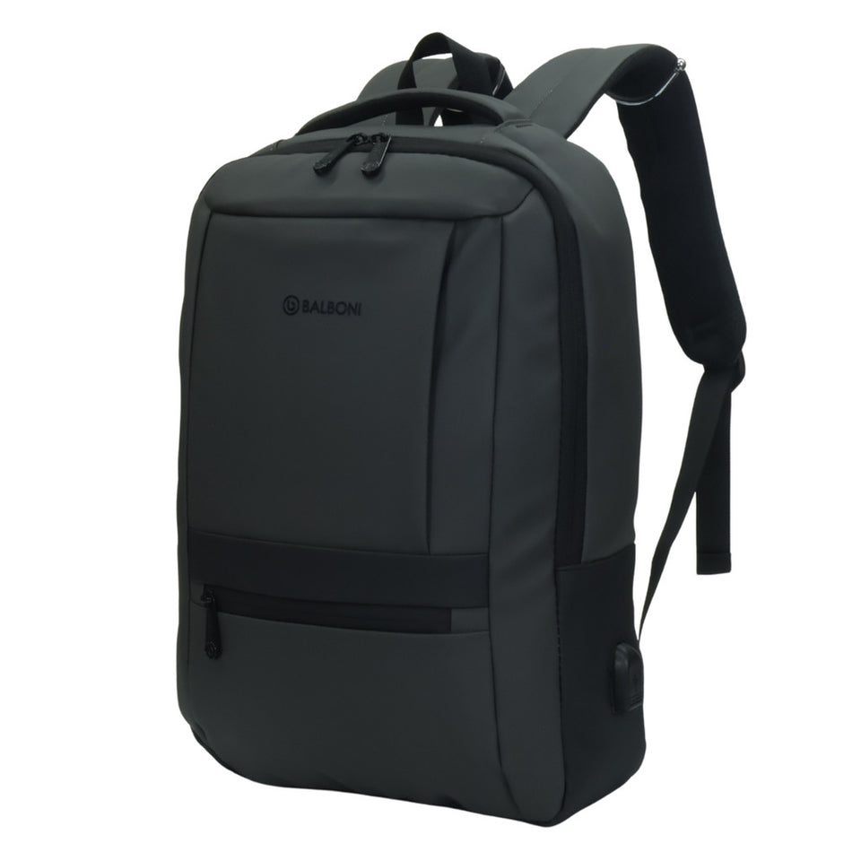 BALBONI Unisex Travel Laptop Backpack with USB Charging Port