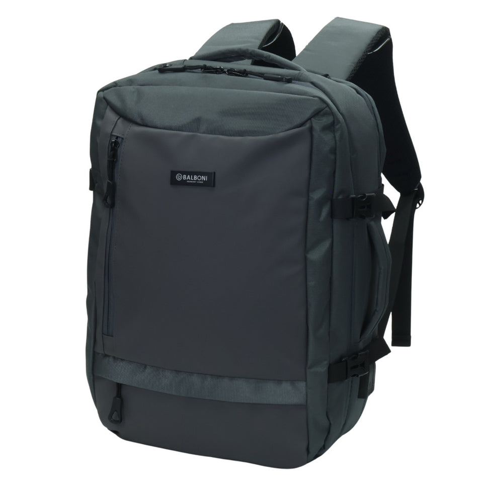 BALBONI Unisex Oxford Fabric Travel Laptop Backpack with USB Charging Port