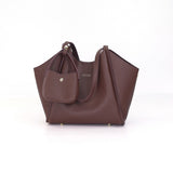 ARROW HAVEN Ladies Tote Handbag with Mini Makeup Pouch - Beg Silang Perempuan | Exquisite Pebbled Synthetic Leather