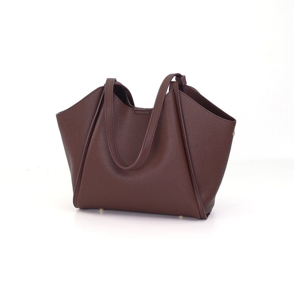 ARROW HAVEN Ladies Tote Handbag with Mini Makeup Pouch - Beg Silang Perempuan | Exquisite Pebbled Synthetic Leather