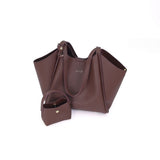 ARROW HAVEN Ladies Tote Handbag with Mini Makeup Pouch - Beg Silang Perempuan | Exquisite Pebbled Synthetic Leather