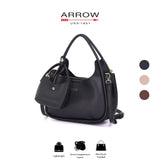 ARROW HAVEN Ladies Tote Handbag with Mini Makeup Pouch - Beg Silang Perempuan | Exquisite Pebbled Synthetic Leather