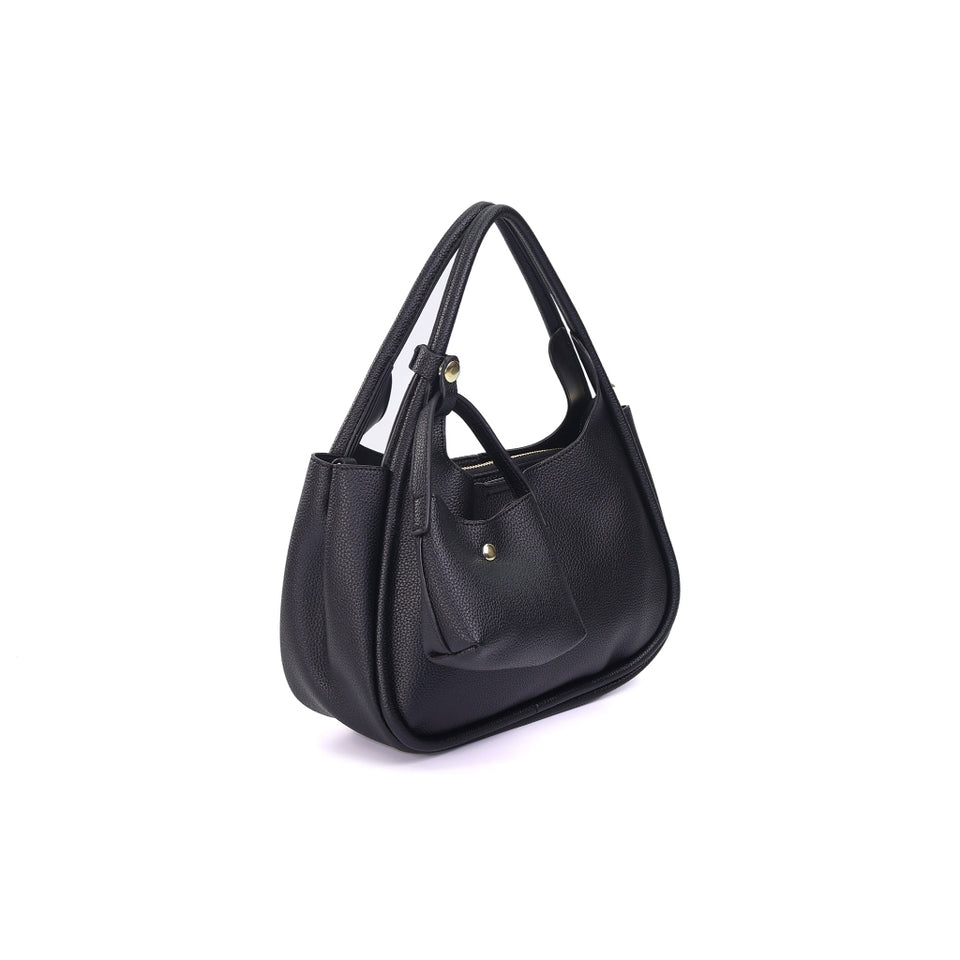 ARROW HAVEN Ladies Tote Handbag with Mini Makeup Pouch - Beg Silang Perempuan | Exquisite Pebbled Synthetic Leather