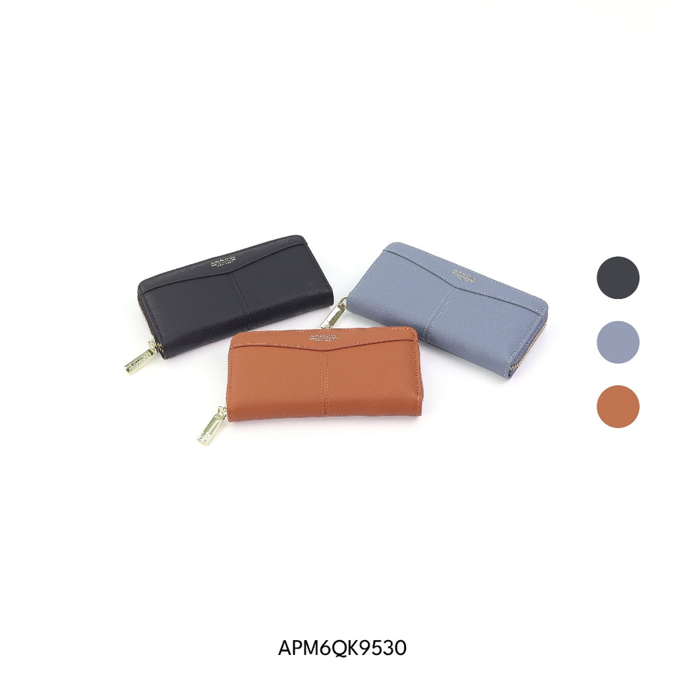 ARROW MODERNA Ladies Medium and Long Zipper Purse - Dompet Perempuan Berzip - Premium Matte and Pebbled Vegan Leather