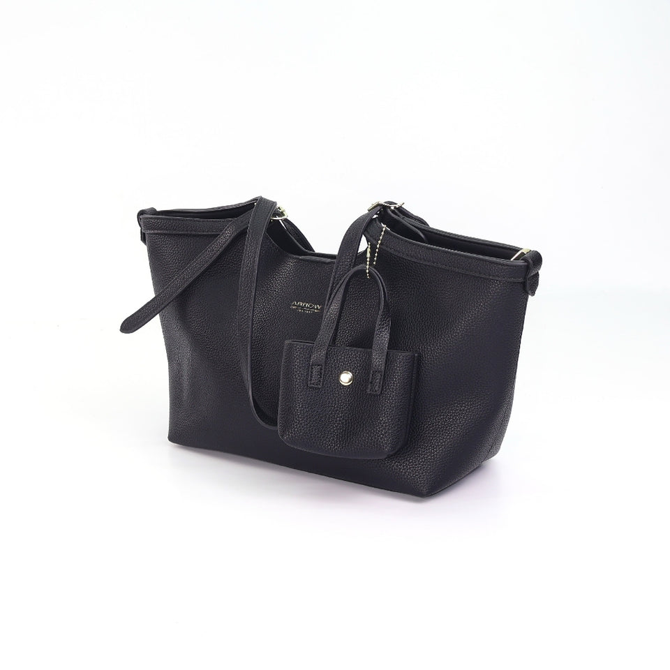 ARROW HAVEN Ladies Tote Handbag - Beg Silang Perempuan | Exquisite Pebbled Synthetic Leather